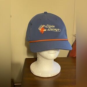 Dixie Decoys blue embroidered On The Fly Rope hat